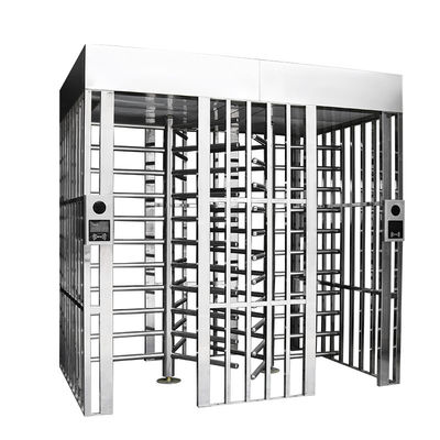 calidad  One Full Height Fingerprint Security Entry Gate Turnstile Double Door Security Pedestrian Gate fábrica