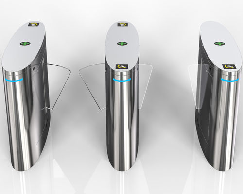 calidad  Modern Automatic Flap Access Control Turnstiles RFID Sensor Wing Barrier Gate For Subway Station Indoor/Outdoor Pedestrian Turnstile Gate fábrica